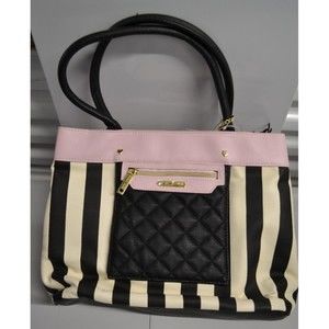 Luv Betsey by Betsey Johnson Multi Stripe & Quilted Satchel/Shoulder Bag NWT